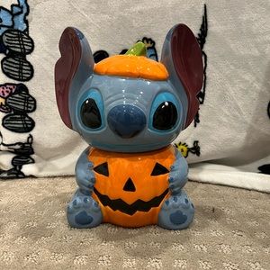 Disney Stitch Pumpkin Cookie Jar